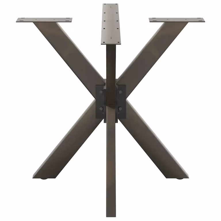 Gamba per tavolo da pranzo moderna a forma di ragno vidaXL in metallo nero con altezza regolabile L/P/H: 85 x 85 x 72-73 cm