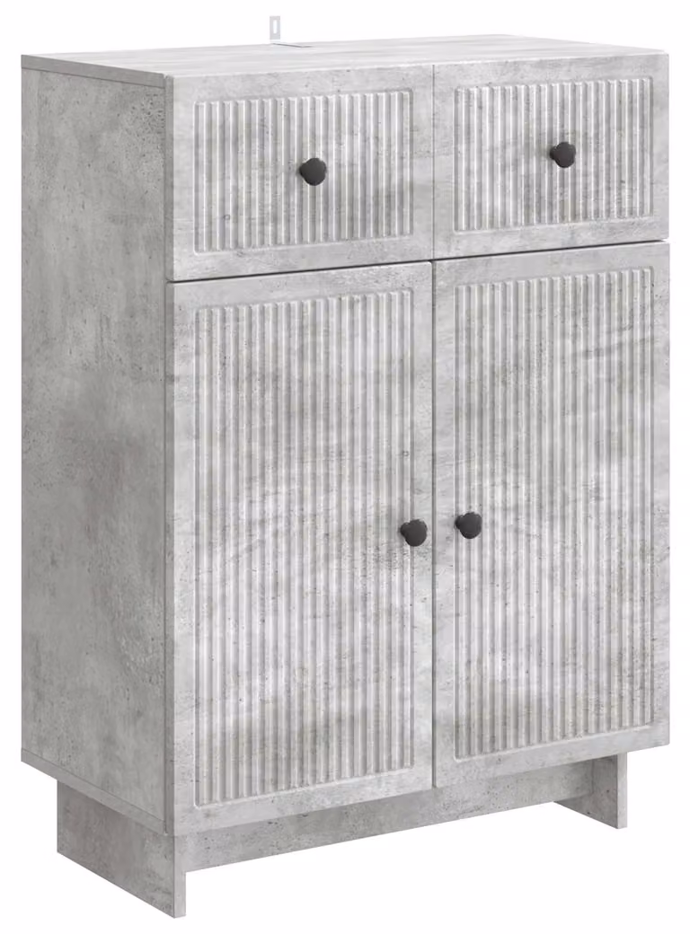 Credenza Grigio Cemento 66 x 34,5 x 90 cm Legno ingegnerizzato
