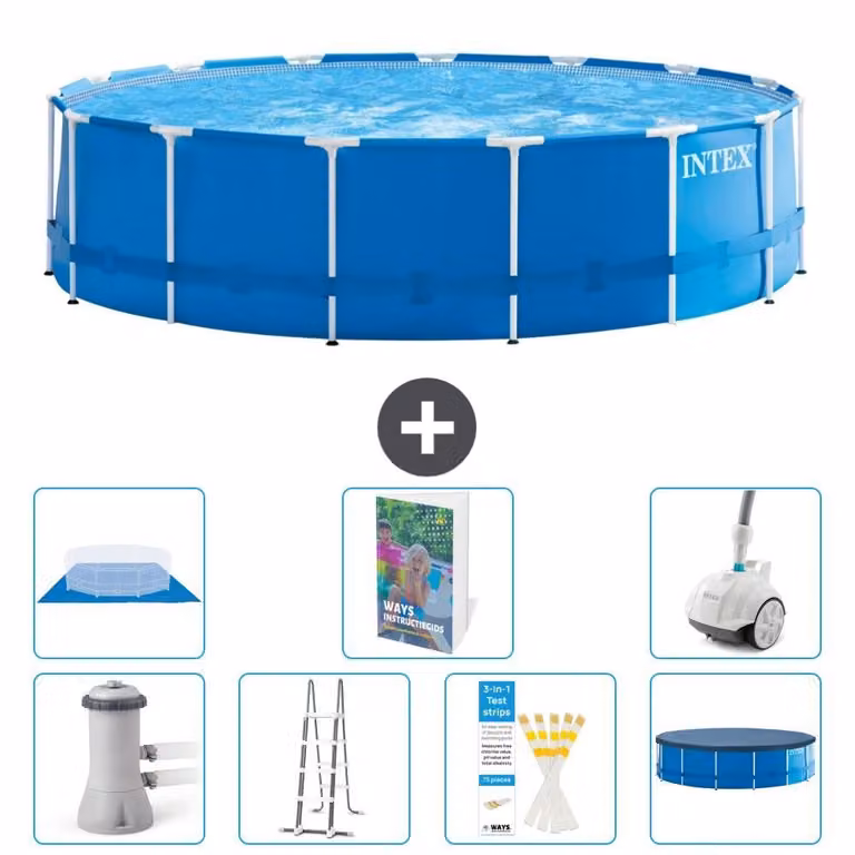 Piscina fuori terra a struttura - 457x122 cm - 6 pezzi - Modello S616