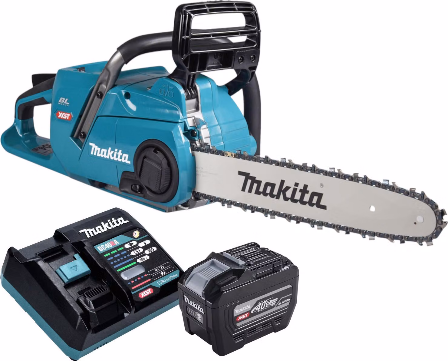 Makita UC 015 GE101 Sega a catena a batteria 40 V max. 35 cm Brushless + 1x batteria 8,0 Ah + caricabatteria