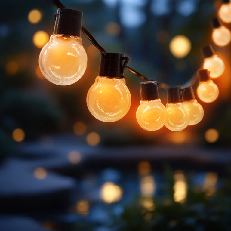 1.01 Luci solari a LED con 24 lampadine a LED - lunghezza totale circa 660 cm - Luci da festa bianco caldo
