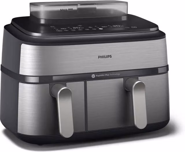 Philips Airfryer Serie 5000 NA555/00 con vapore, friggitrice ad aria da 9,0 l, colore argento – 2