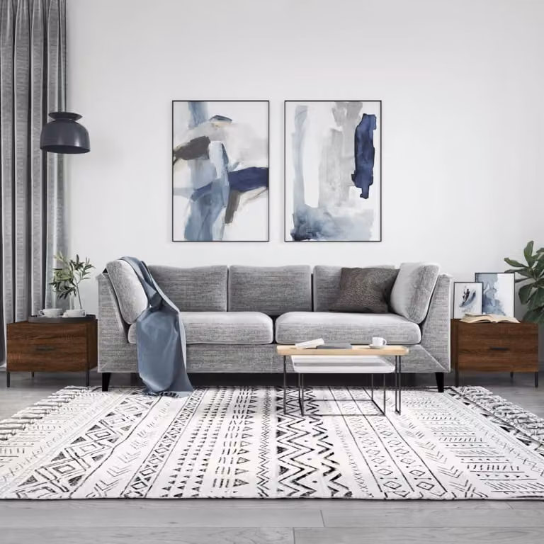 Maison Exclusive - Tavolini da salotto 2 pz. Effetto rovere marrone 50x50x40 cm Materiale ligneo
