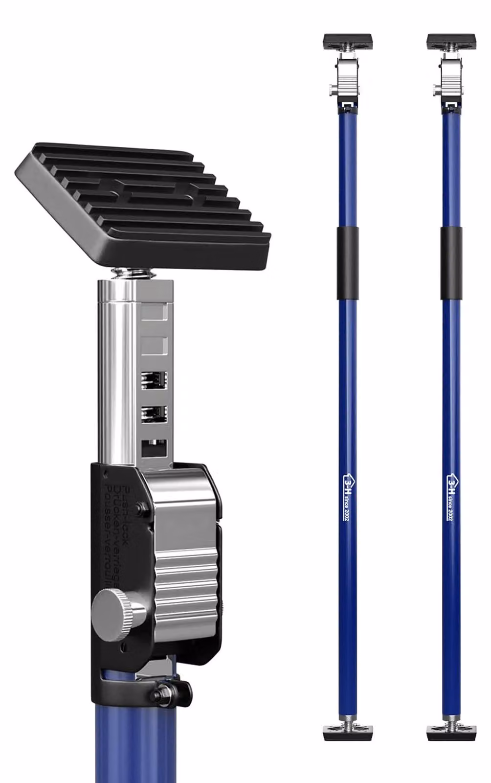 Supporti per telescopio, set da 2, 110-195 cm, aste di fissaggio, supporti di montaggio