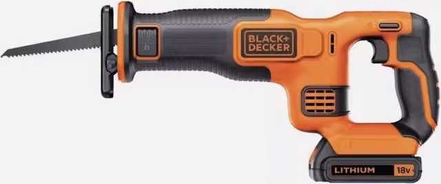 Sega universale Black+Decker 18V arancione con batteria ricaricabile
