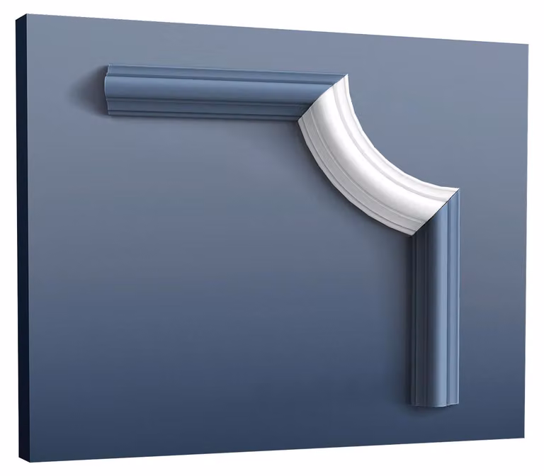 Orac Decor P4020A Luxxus Stucco Elemento angolare Profilo decorativo per modanatura a muro Cornice per modanatura Profilo a specchio Decorazione murale