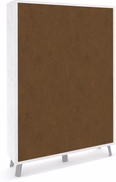 Mobile Soggiorno Madia Alta 4 Ante 108x41x161 cm Ossido Bianco e Ruggine