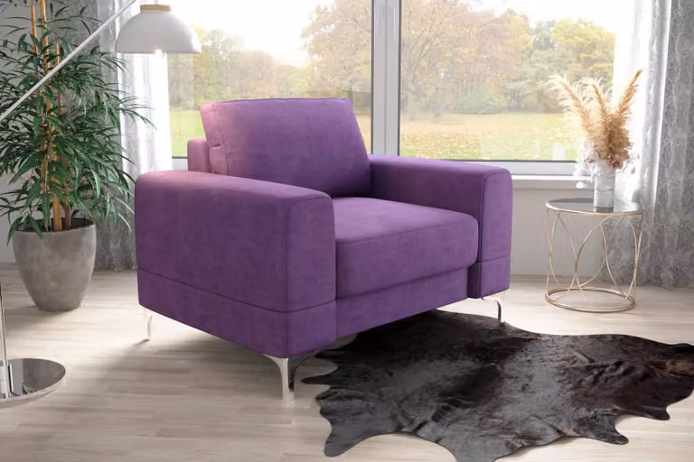 Couch Polster Lehn Stuhl Einsitzer Fernseh Polster Sessel 1 Sitzer Lounge Club