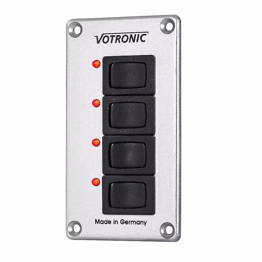 Votronic 1287 Pannello di commutazione 4 S 8A ON/OFF con comando a LED camper bus autocarri