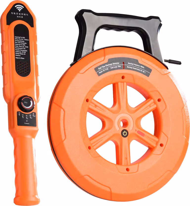 SucceBuy 100 ft/30 m di rilevatore di intasamento impermeabile per tubi in PVC, plastica e metallo