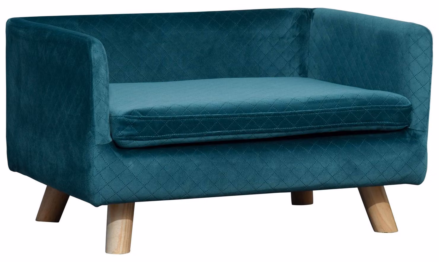 Cuccia per cani - Letto per cani - Cuccia per animali domestici - Lettino - Posto di riposo - Design scandinavo, colore blu - Cuscino in cotone morbido