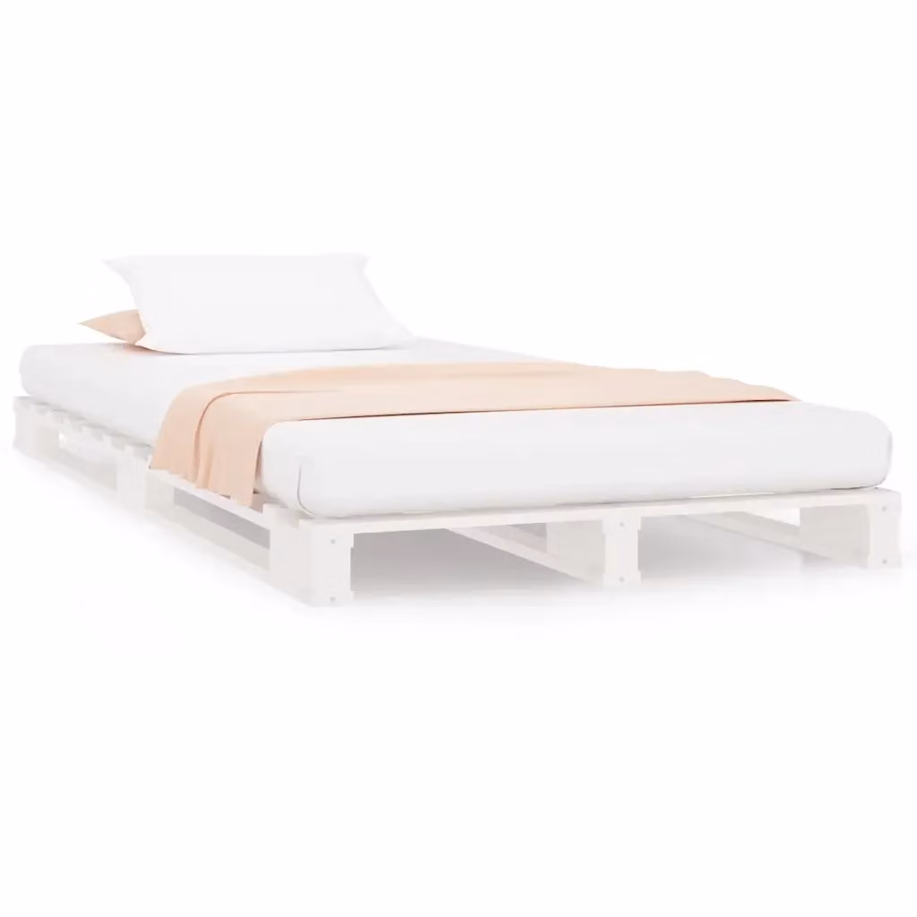 Letto a pallet vidaXL in legno massello di pino bianco L/P: 100 x 200 cm – 2