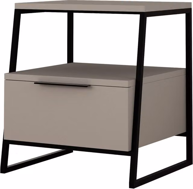 Comodino tortora 45x40x50 cm Pal