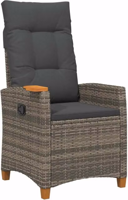 Divano Sedia-Poltrona reclinabile con tavolino polyrattan 606085