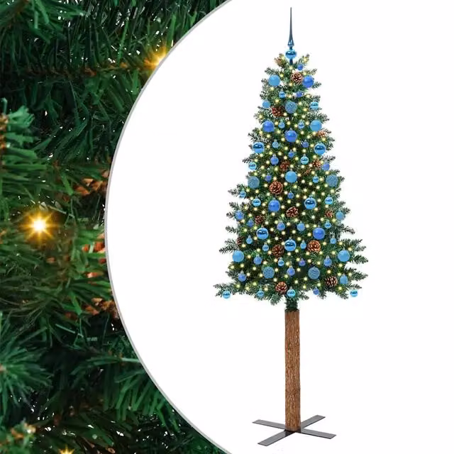 Albero di Natale snodato con 300 LED con supporto-Albero Natalizio Verde 210 cm 773948