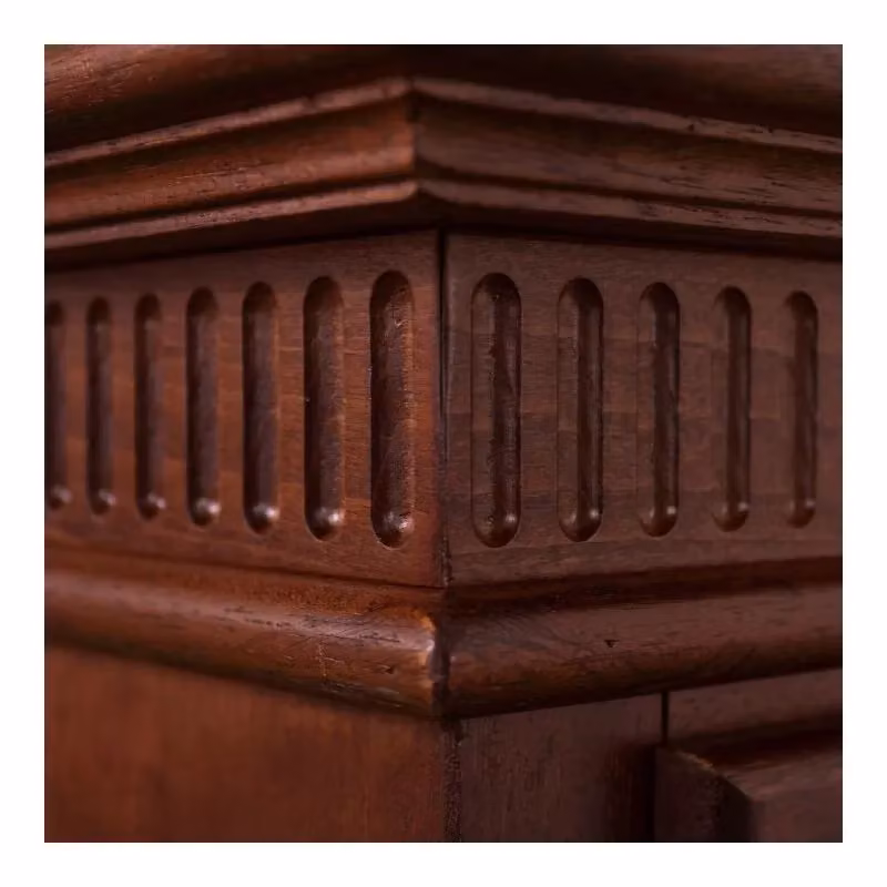 Madia credenza classica a 4 porte in legno tinta noce Mobili 2G L: 200 cm, P: 47 cm, H: 96 cm – 4