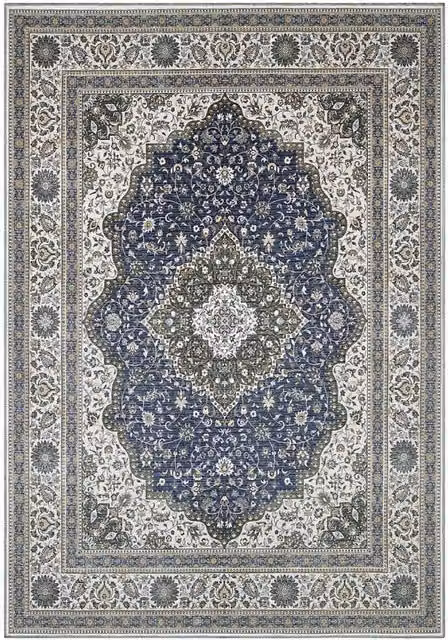 Tappeto Pierre Tappeti NAIN 01 blu con disegno orientale classico in stile persiano, lavabile e antiscivolo, L: 200 cm x P: 280 cm