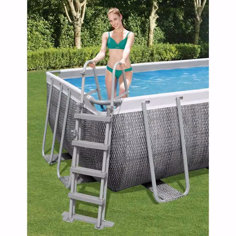 Bestway Scaletta di Sicurezza a 4 Gradini Flowclear 122 cm