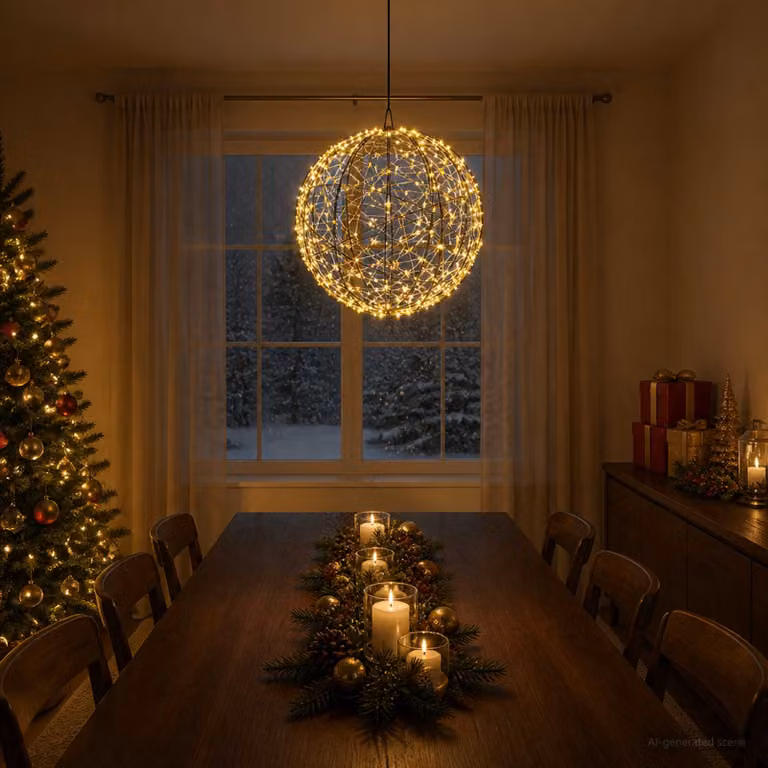 vidaXL Luce a punta di Natale 750 LED Bianco caldo Ø 50 x 52 cm