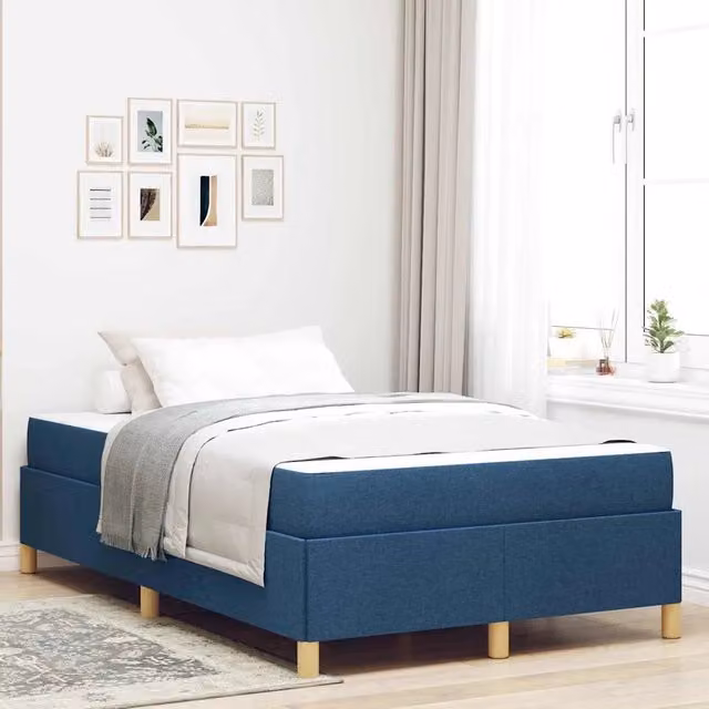 Struttura del letto Blu 120 x 190 cm Tessuto 3398926