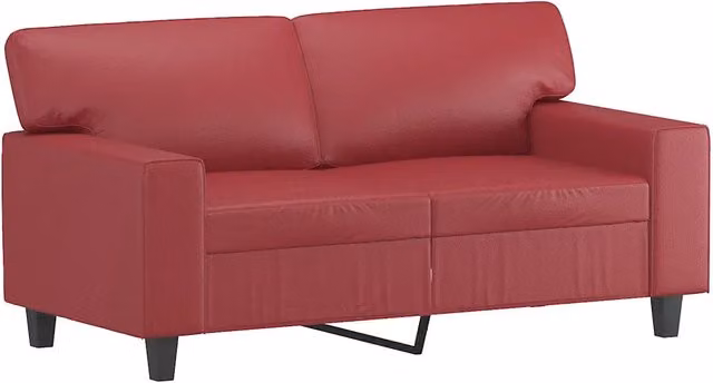 Divano | Divano da soggiorno | Sofa a 2 Posti Rosso Vino 120 cm in Similpelle
