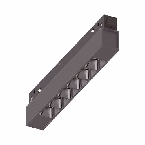 Supporto Lineare Binario Ego Alluminio Nero Led 7W 3000K Luce Calda
