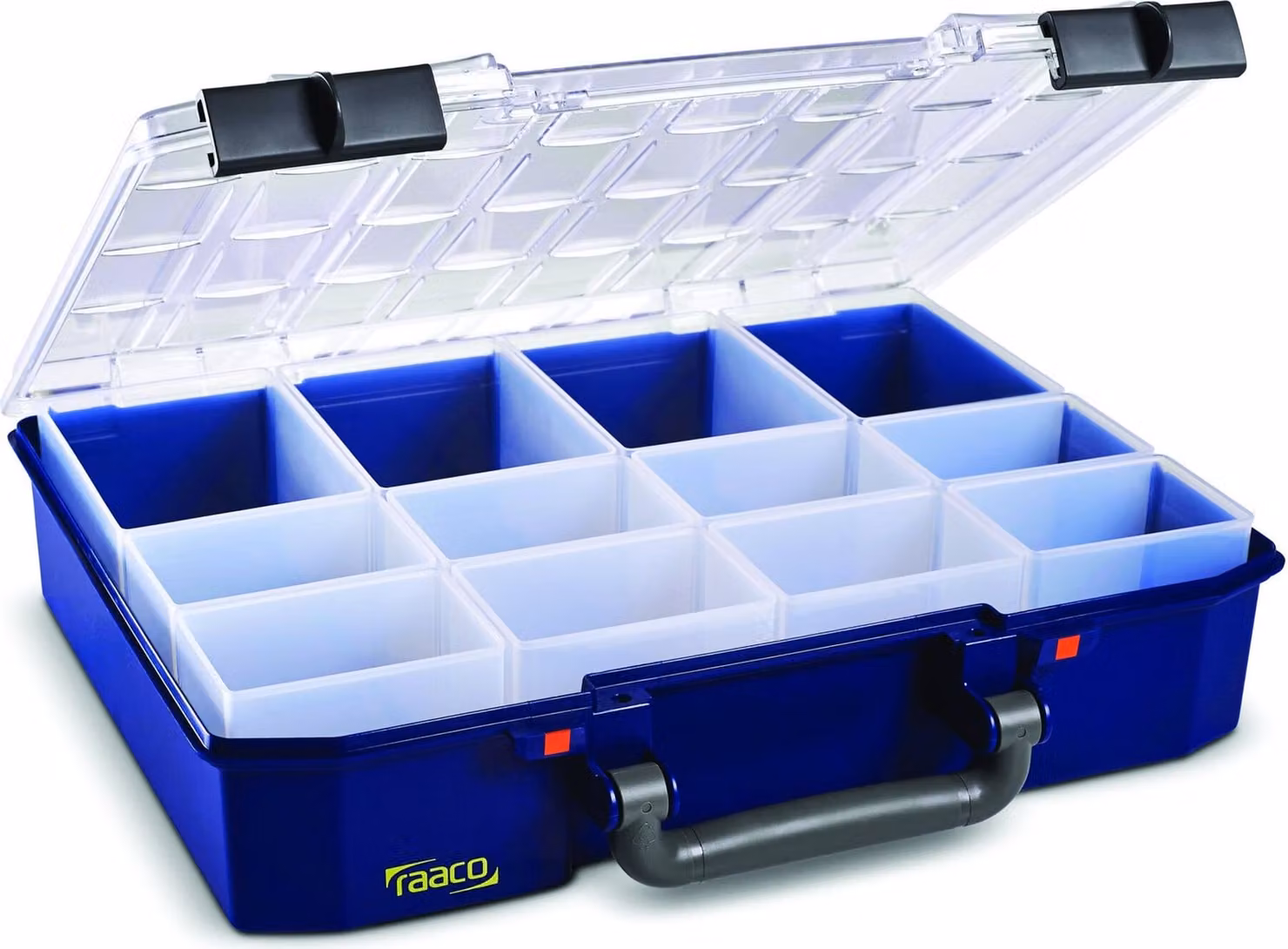 raaco CarryLite 80 4x8-12 blu Policarbonato (PC), polipropilene (PP)