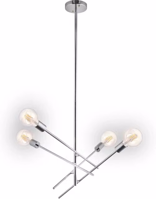 LÚZETE - LÁMPARA DE TECHO EROS 4 LUCES CROMO