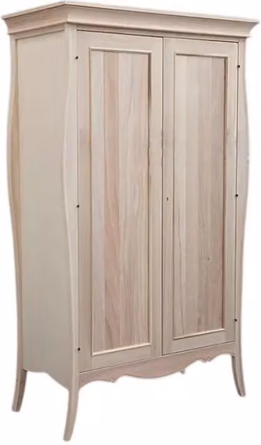 Armadio in legno sagomato a 2 ante Mobili 2G marrone grezzo L/P/H: 127 x 64 x 212 cm – 3
