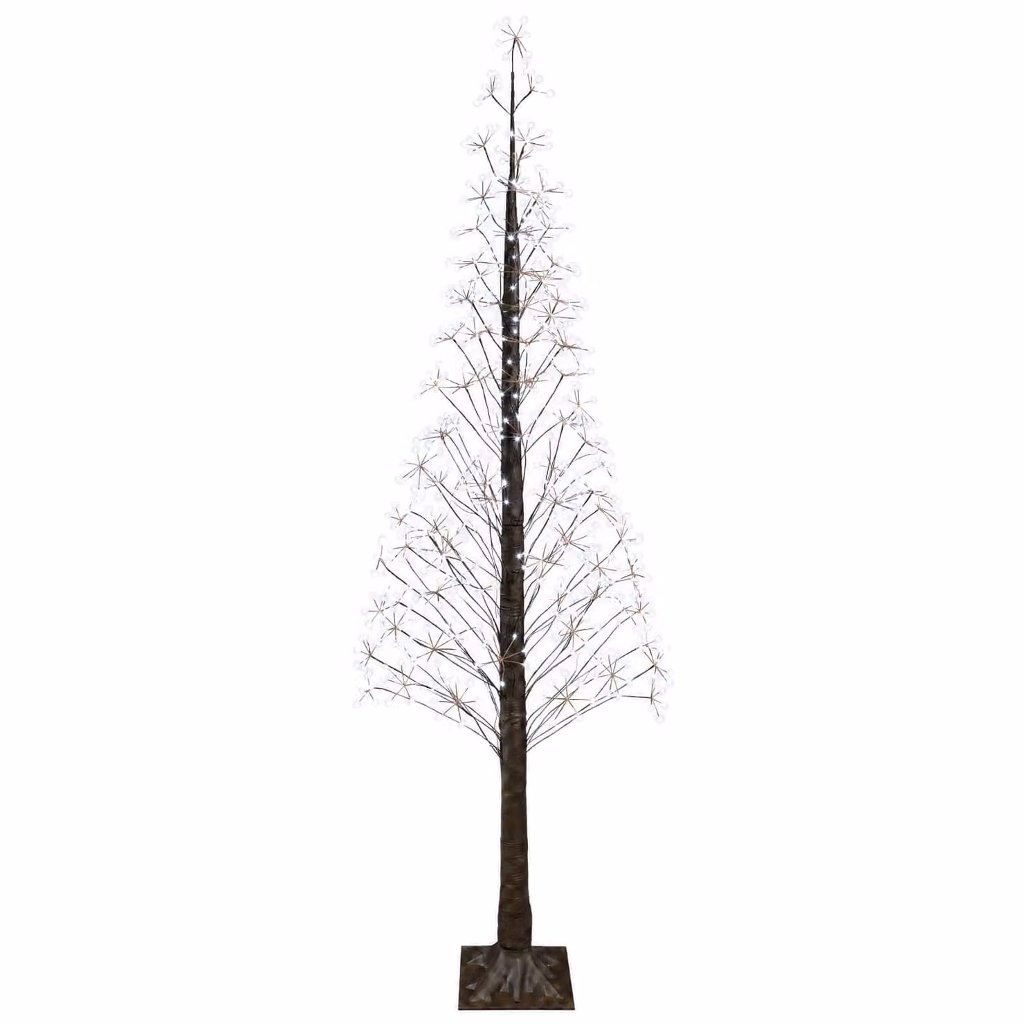 vidaXL Albero di Natale Starburst Marrone 240 cm Plastica 688 LED