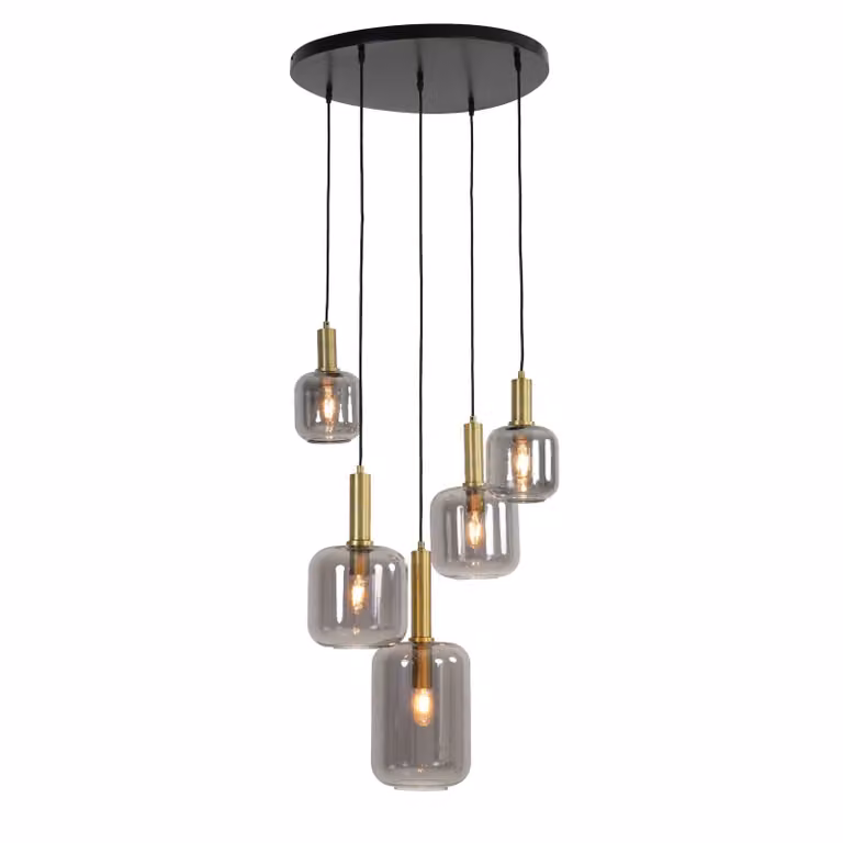 Lampada a sospensione - bronzo - LEKAR - vetro - lampada di design - E27 - 2949084 - Light & Living