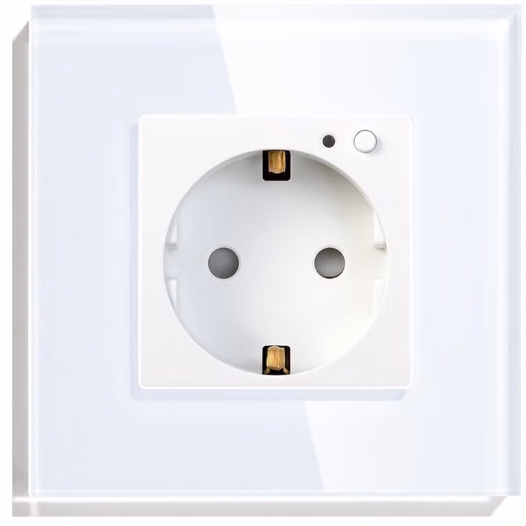 TUYA Presa intelligente ZigBee + cornice in vetro RTX bianco