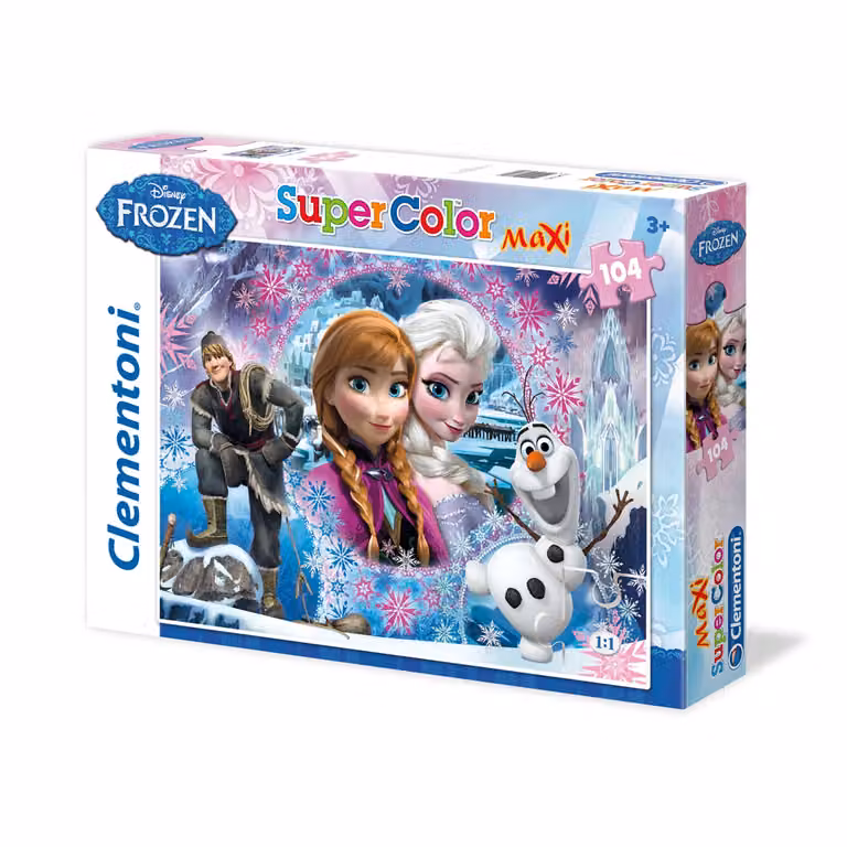 Clementoni Puzzle Disney Frozen Maxi SuperColor Multicolore da 104 Pezzi