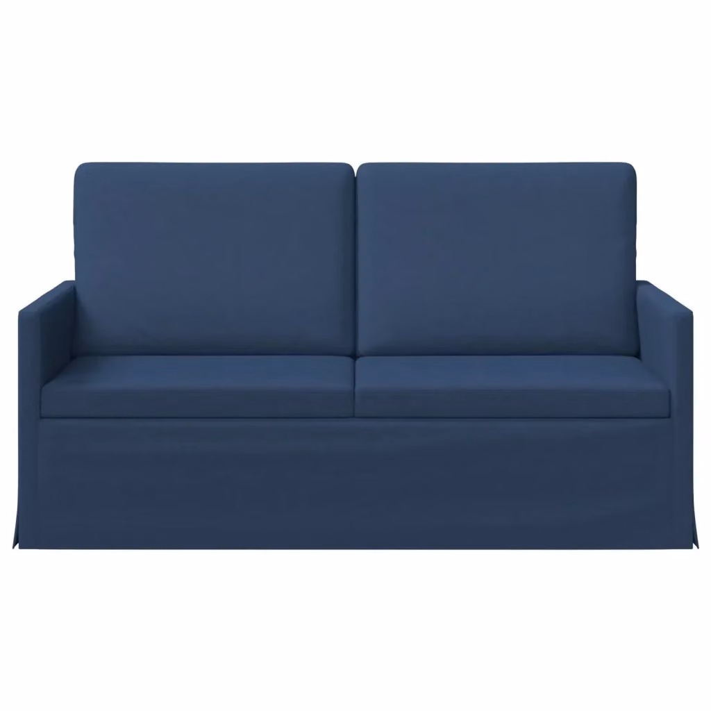 Divano a 2 posti moderno vidaXL in tessuto blu con struttura in metallo L: 150 cm, P: 81 cm, H: 82 cm – 2