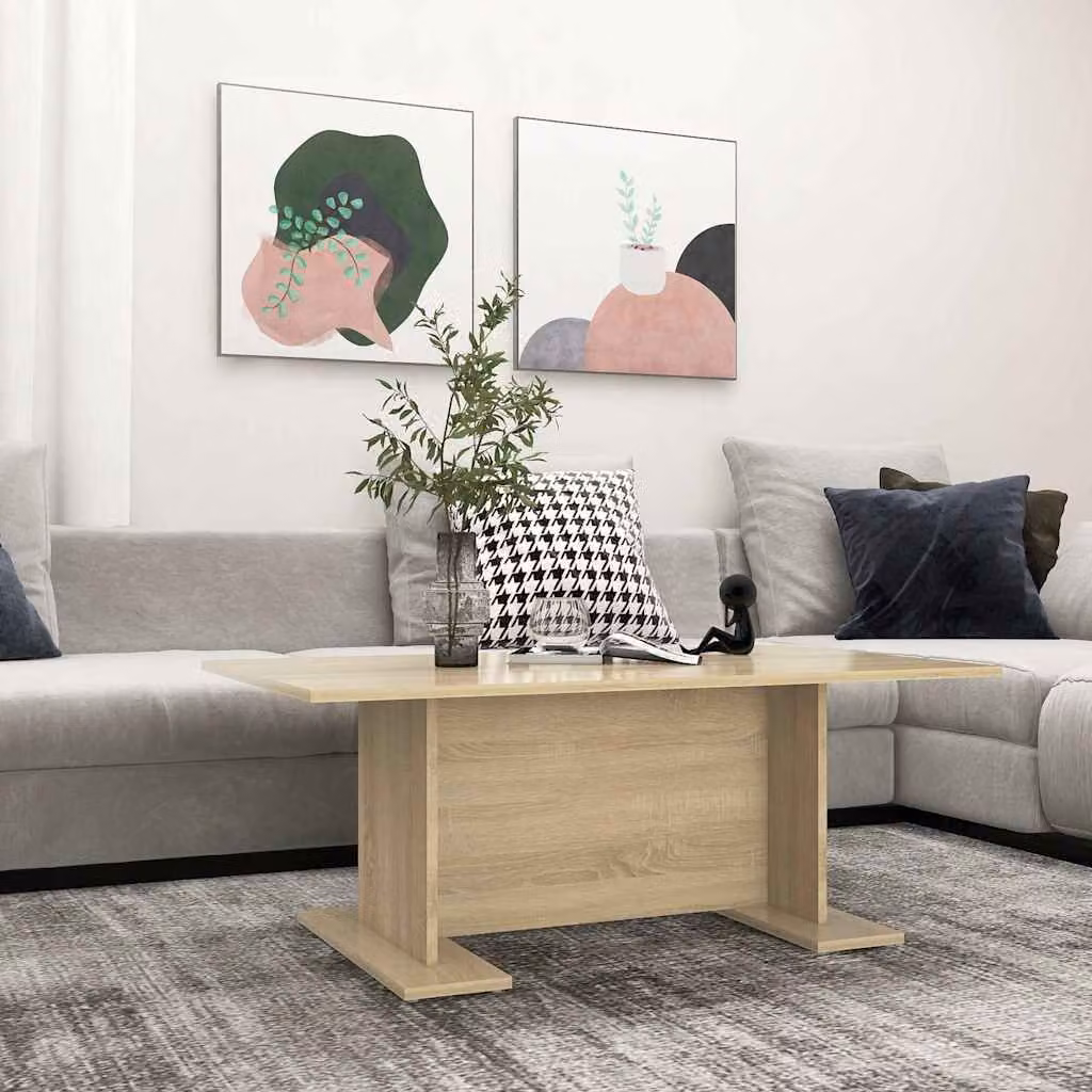 Tavolino da salotto moderno vidaXL in legno Rovere Sonoma, L 103,5 x P 60 x H 40 cm