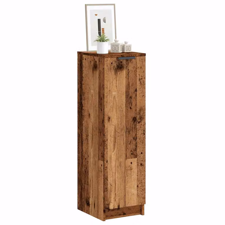 Scarpiera moderna vidaXL in legno e MDF marrone con ante a battente, da appendere al muro, L: 29,5 cm, P: 35 cm, H: 100,5 cm
