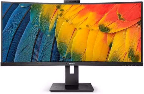 Monitor Philips Serie 5000 34B1U5600CH/00 da 34 pollici, Pannello VA, Risoluzione UWQHD 3440 x 1440, 100Hz, Nero