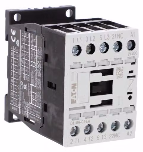 Interruttore magnetotermico 9A, 3 poli, 24V DC, serie 0Z 1R, modello DILM9-01-EA (24VDC), codice prodotto 190032