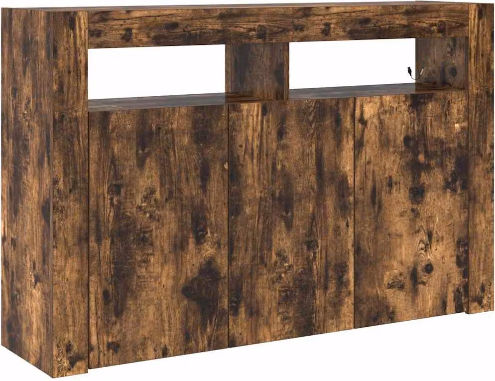 Credenza Rovere fumé 116 x 30 x 75 cm Legno multistrato