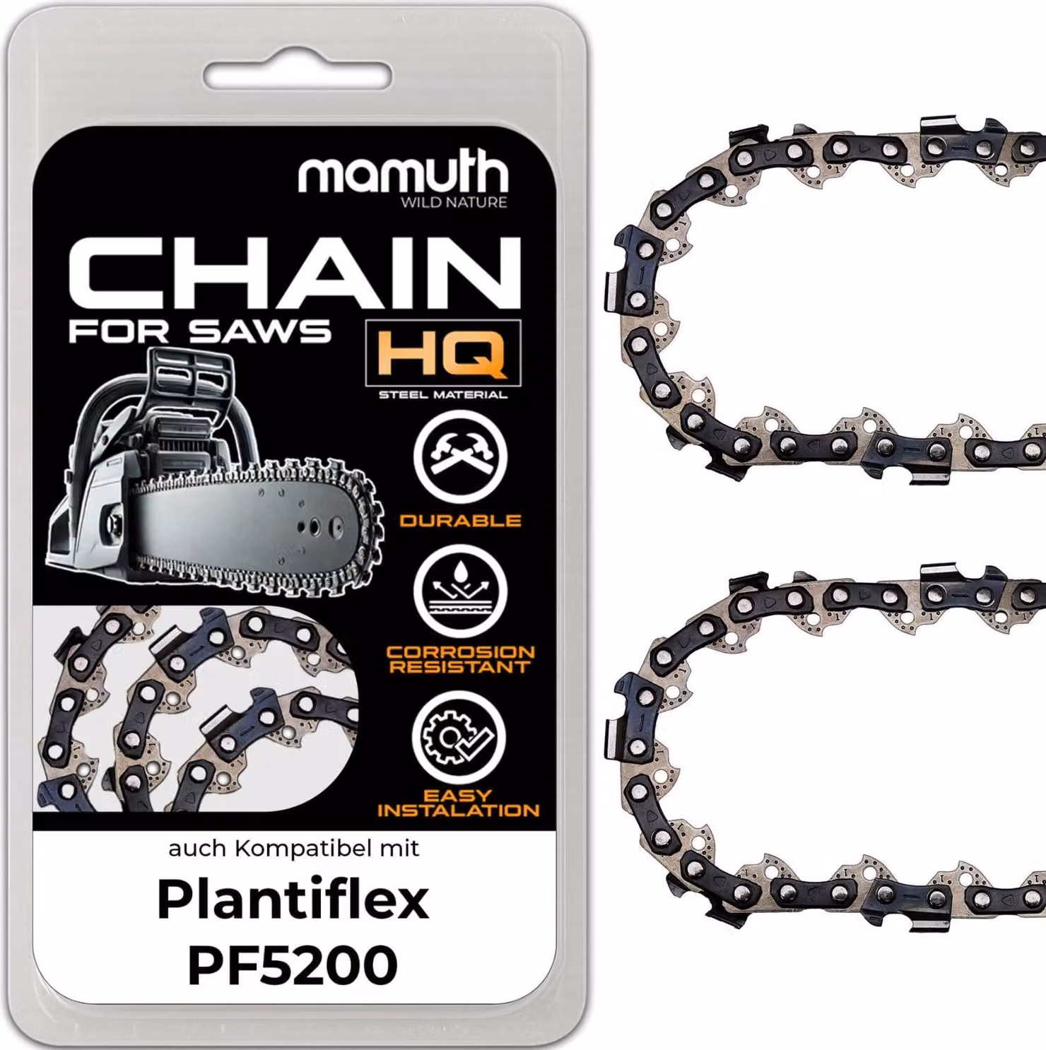 2x catena per motosega 40cm 1,5mm 0,325" 66TG per Plantiflex PF5200