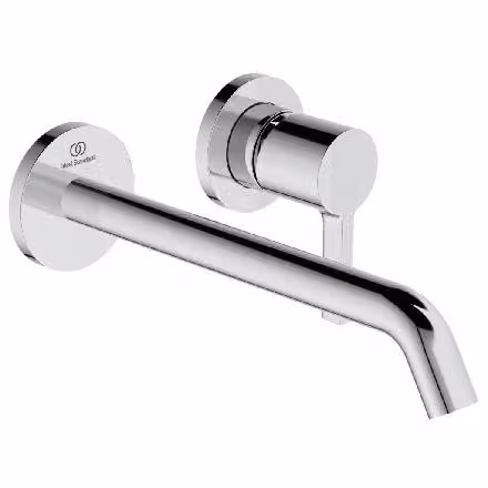Miscelatore IS per lavabo a parete JOY, BS2, rosone rotondo, uscita 225 mm, cromo