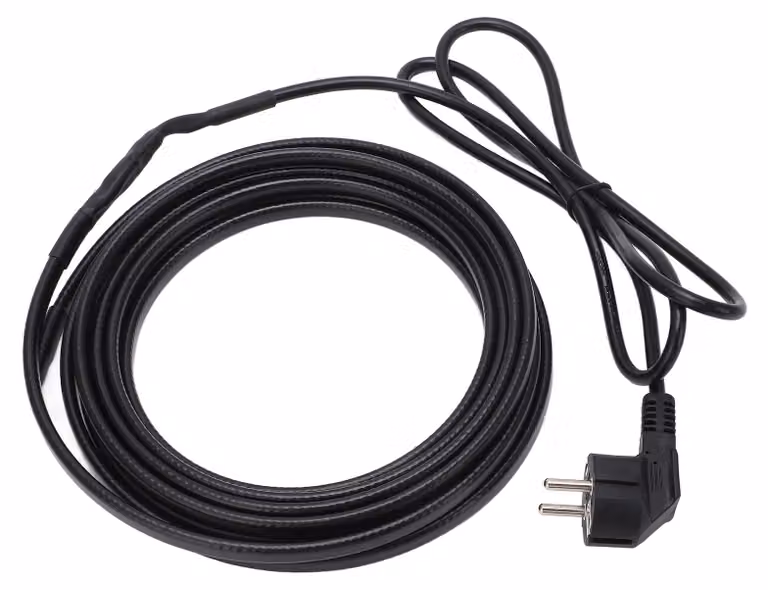Cavo riscaldante a serpentina, riscaldamento a nastro riscaldante, 5 metri, auto-regolante, con spina per l'uso invernale, standard europeo, 220 V