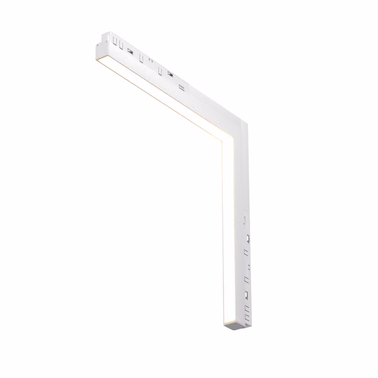 Maytoni apparecchio lineare per sistema di binari magnetici Exility Basis Angle LED incl. alluminio bianco Dimmerabile 24W per cucina, camera da letto, soggiorno, sala da pranzo, atrio