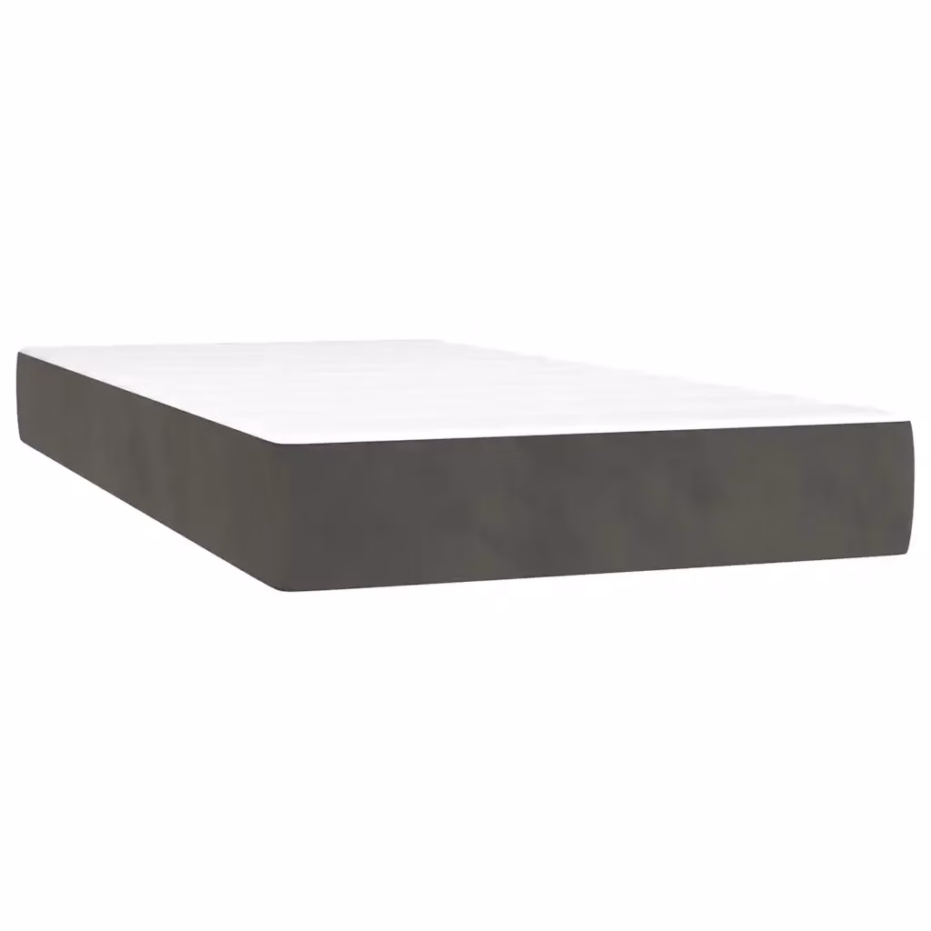 Materasso Ibrido per Bambini Design Mania in Velluto Grigio, L: 80 cm, P: 160 cm, H: 20 cm – 2