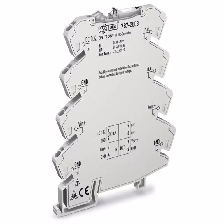 Wago 787-2803, grigio, -25 - 70 °C, -40 - 85 °C, 6 mm, 94 mm, 32,6 g