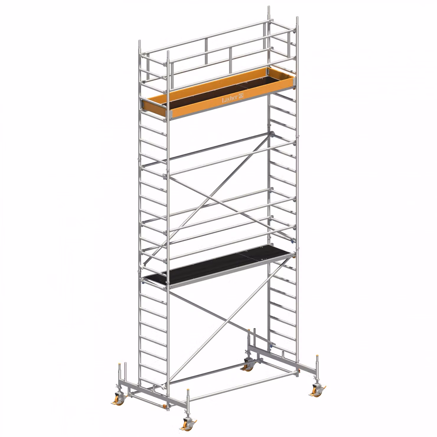Ponteggio su ruote Layher Uni Standard 7,35 m AH (DIN EN 1004:2004)