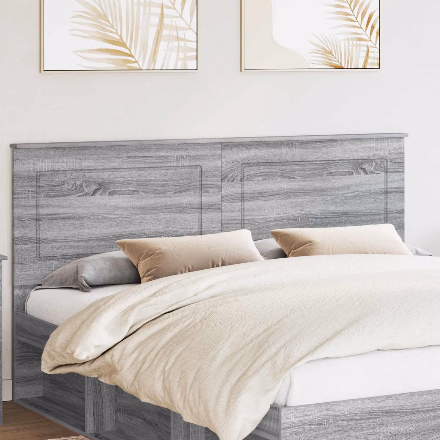 Testiera per letto vidaXL Sonoma grigia in legno ingegnerizzato, L: 100 cm