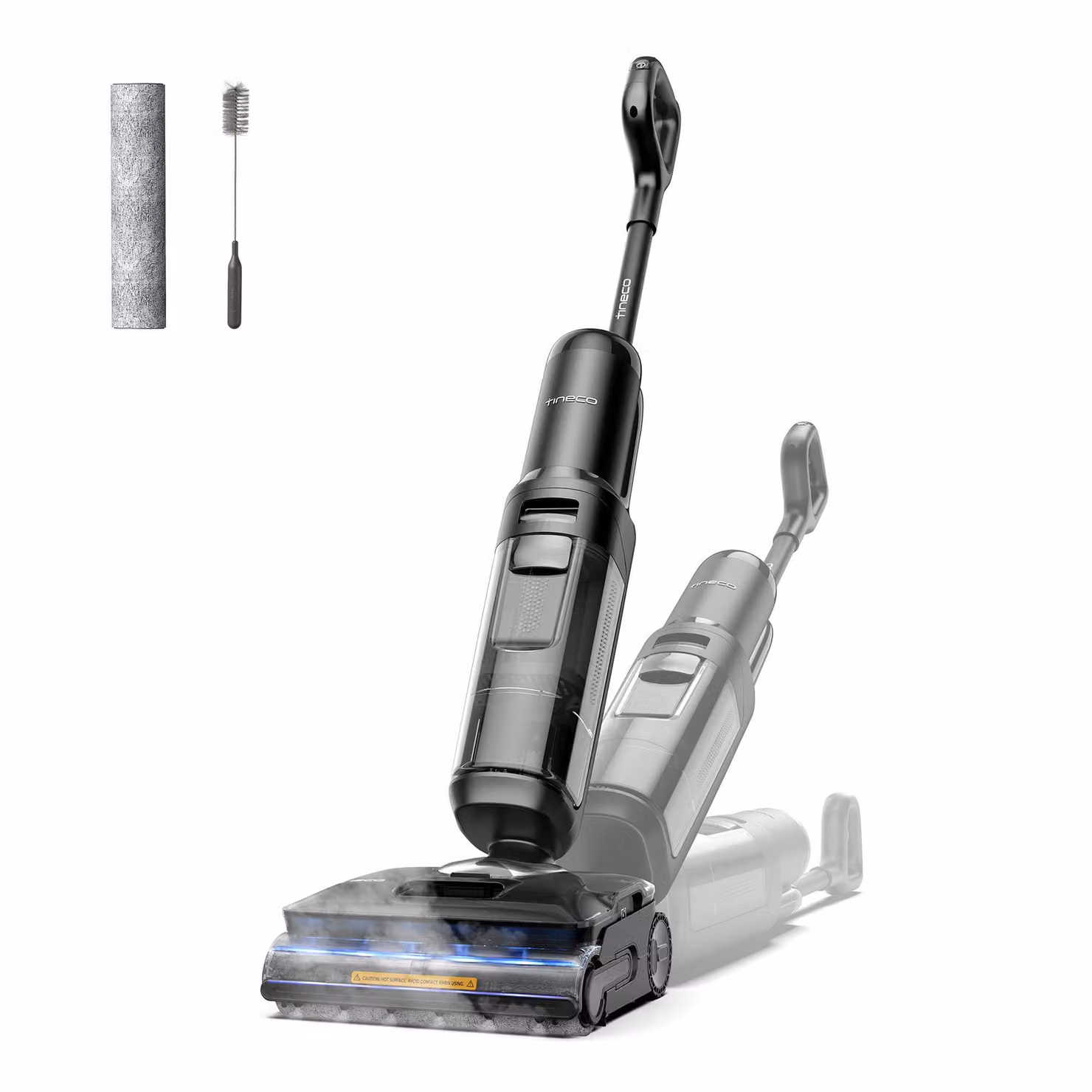 Tineco FLOOR ONE S7 Stretch Steam Lavapavimenti a Vapore Senza Fili, 160°C HyperSteam, Inclinazione 180°, FlashDry Autopulente, 80 min di Autonomia