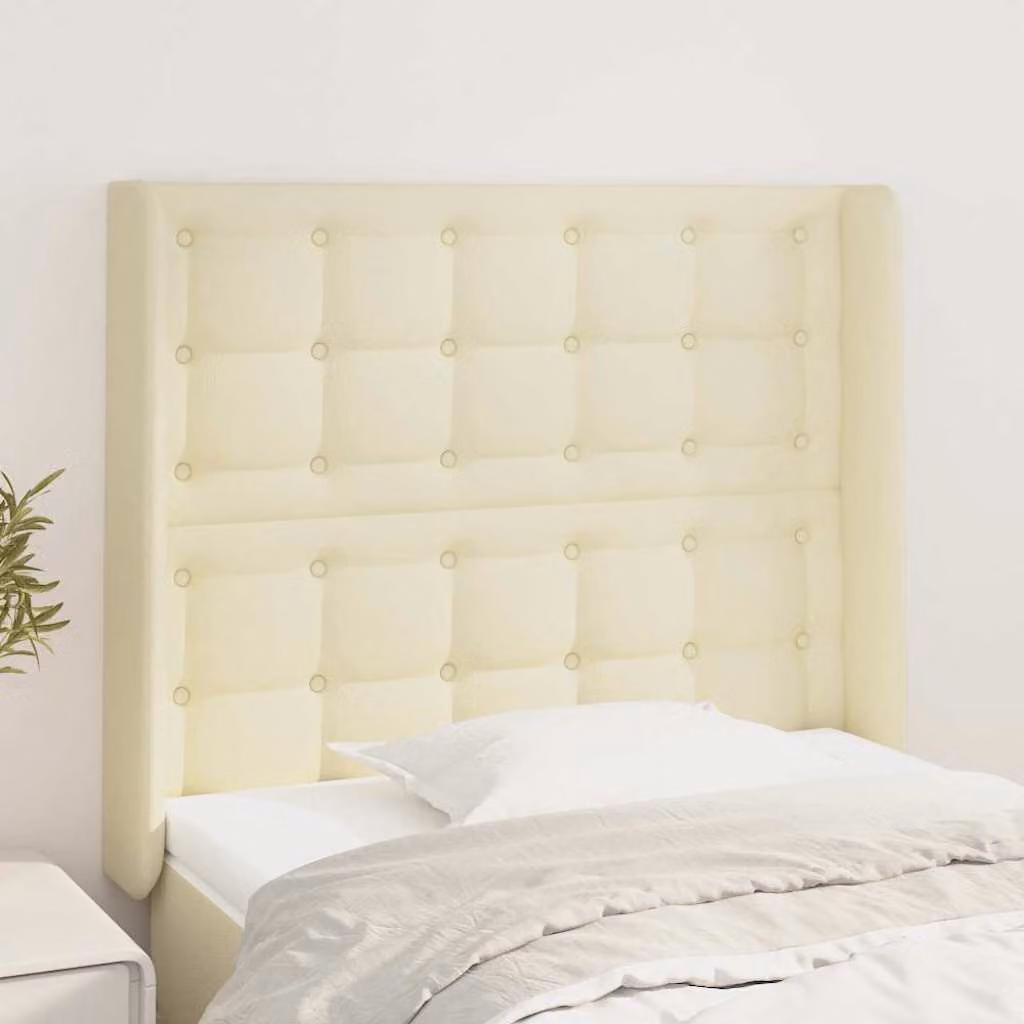 Testiera ad orecchio vidaXL in similpelle beige L: 103 cm, P: 16 cm, H: 118-128 cm