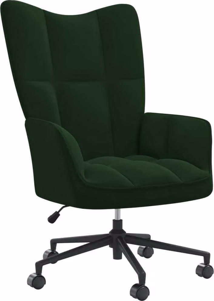 Sedia Relax Verde Scuro in Velluto
